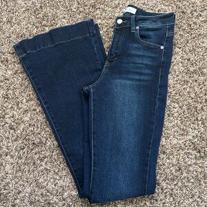 Deep River Slim Flare Kancan Jeans | High-Rise Dark Wash Flare Denim